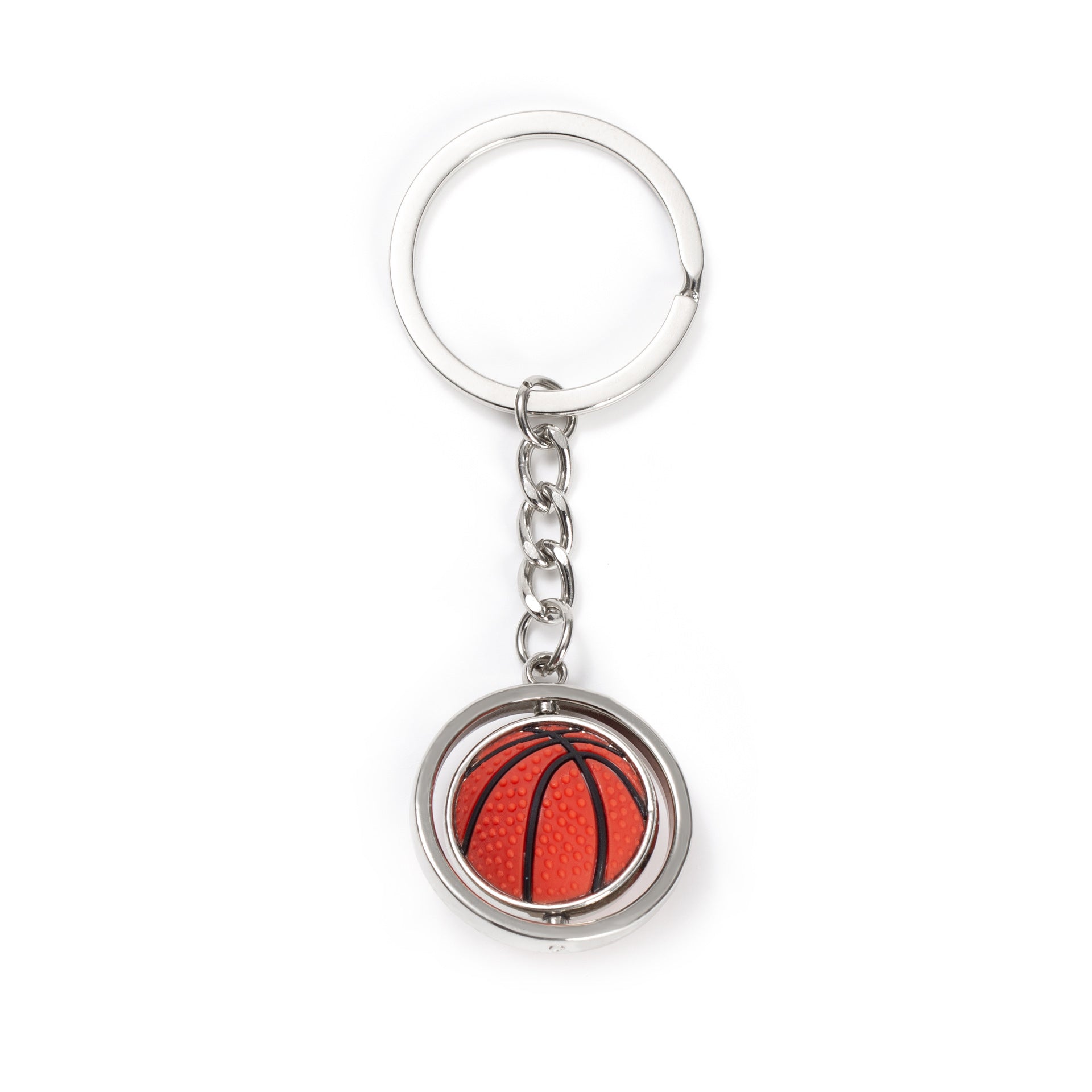 Wholesale Spinning Small Basketball Alloy Keychains
